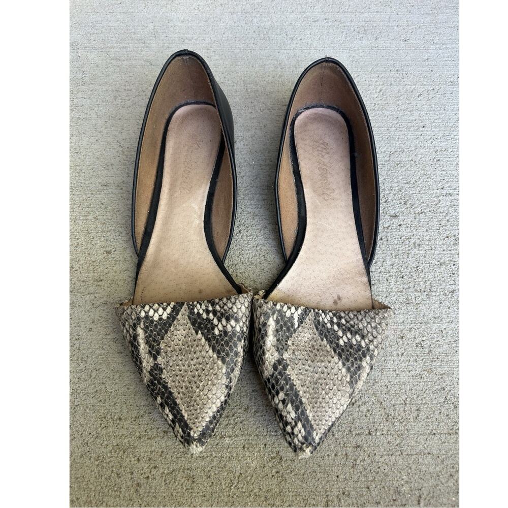 Madewell Women’s Pointed Toe Slip-On D’Orsay Flats 6.5